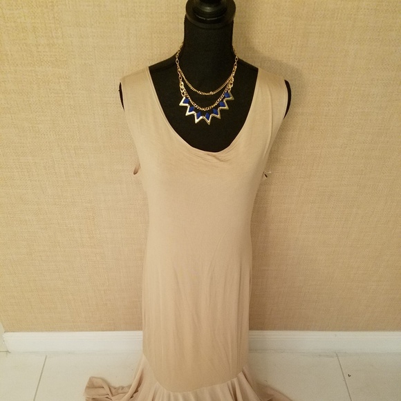 GoodTimeUsa Dresses & Skirts - Sexy Plus Tulle Mermaid Maxi Dress Size 3x Tan